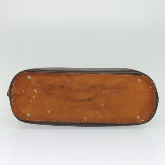 CELINE Macadam Canvas Hand Bag Pvc Leather Brown Gold - Picture 9 of 12